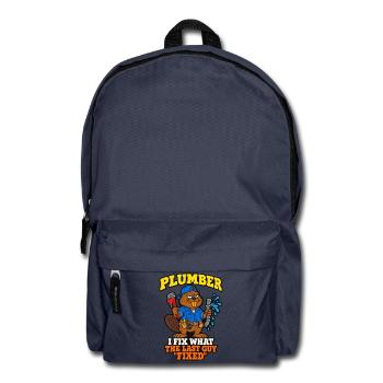 Klempner Ich repariere das, was der letzte Typ lustig repariert hat - Rucksack - Navy - Vorne