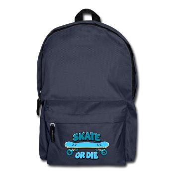 Skate or die retro Design - Rucksack - Navy - Vorne