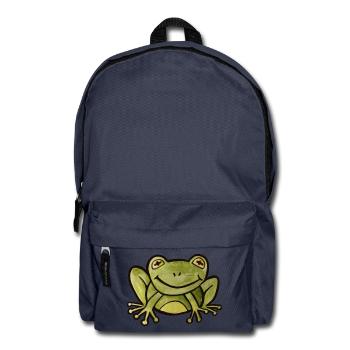 Smaragdfrosch Pop-Art-T-Shirt - Rucksack - Navy - Vorne