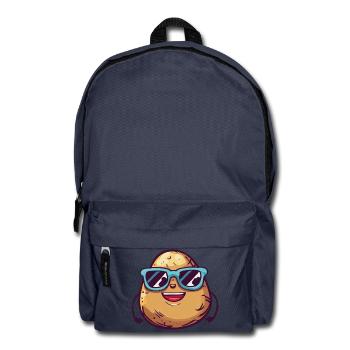 Lachende Kartoffel mit Sonnenbrille - Rucksack - Navy - Vorne