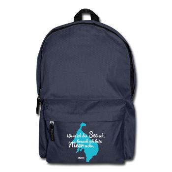 Müritz - Wenn ich den See seh - Rucksack - Navy - Vorne