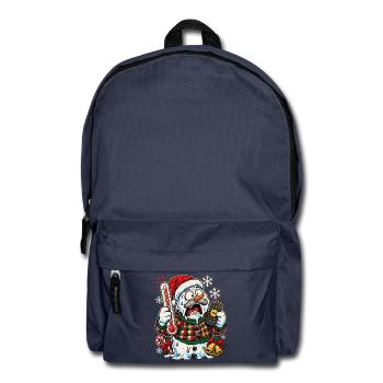 Christmas Schneemann Opa am Thermostat - Rucksack - Navy - Vorne