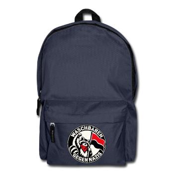Waschbären gegen Nazis - Antifaschistische Aktion - Rucksack - Navy - Vorne