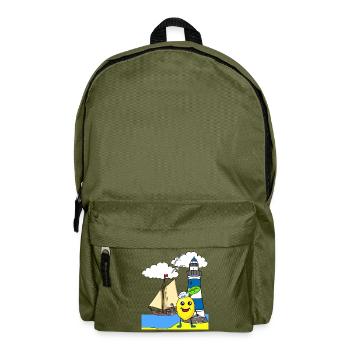 Seemann Zitrone sauer Seefahrt Matrosen Seemänner - Rucksack - Olivgrün - Vorne