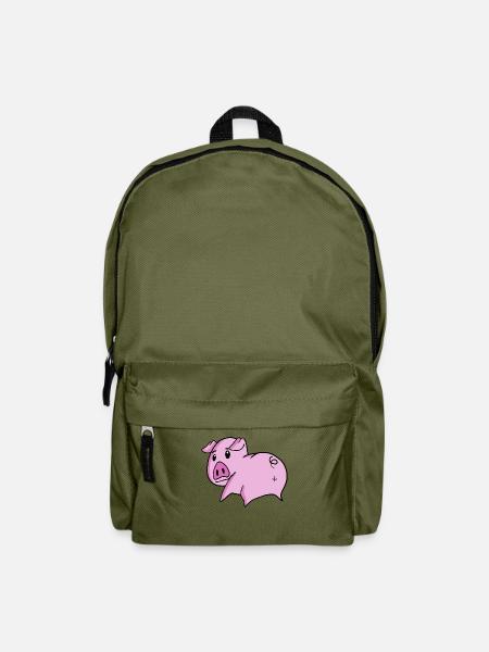 Schwein Arsch - Schwein Hintern - Rucksack - Olivgrün