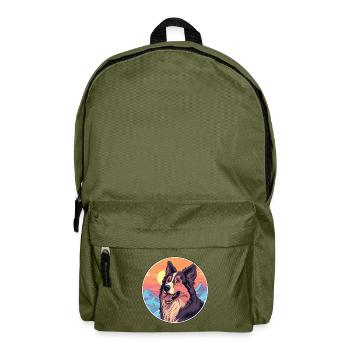 Karpaten Schäferhund Rasse Cartoon Kawaii Wasser - Rucksack - Olivgrün - Vorne