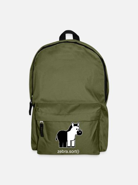 Sortiertes Zebra - Rucksack - Olivgrün