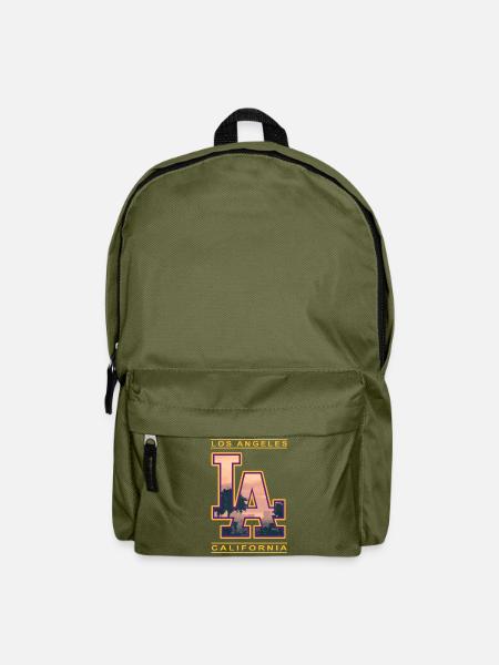 LA Sonnenuntergang Skyline Vintage - Rucksack - Olivgrün