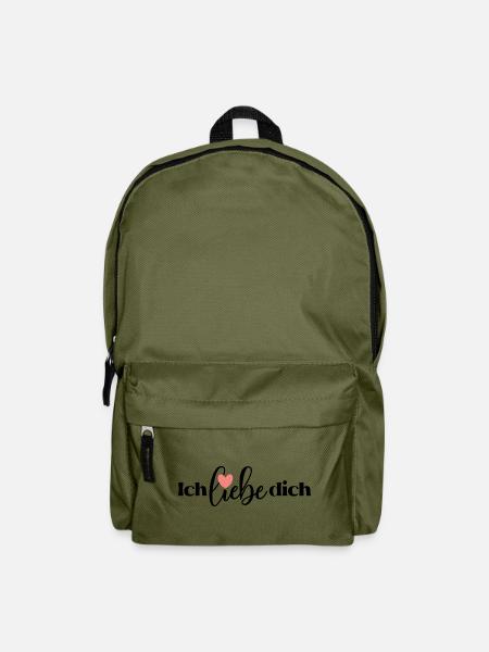 Ich liebe dich Schönes Liebe Motiv für den Schatz - Rucksack - Olivgrün