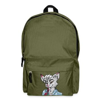 Pelziger Leck - Rucksack - Olivgrün - Vorne