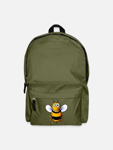 Comic Biene - Rucksack - Olivgrün