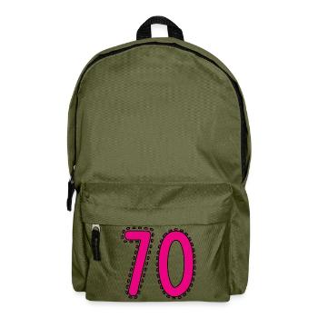 70. 70 JAHRE. 70. JAHRESTAG. 70-JÄHRIGES JUBILÄUM. - Rucksack - Olivgrün - Vorne