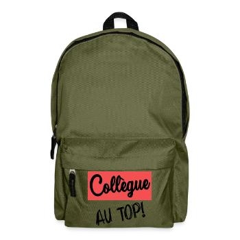 KOLLEGE. ANFANGEN. RUHESTAND - Rucksack - Olivgrün - Vorne