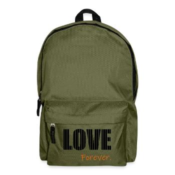 ICH LIEBE DICH. ICH LIEBE DICH. LIEBE. LIEBE. HERZ. - Rucksack - Olivgrün - Vorne