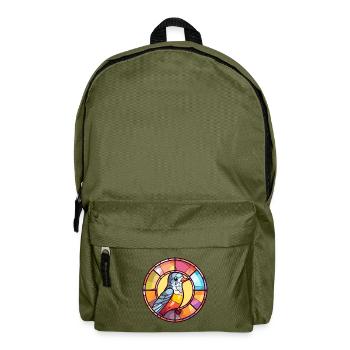 Kuckuck Bunte Karikatur Kawaii Anima - Rucksack - Olivgrün - Vorne