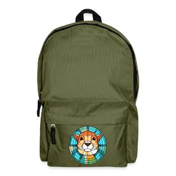 Gopher bunte Aquarell-Tier-Haustier-Illustration - Rucksack - Olivgrün - Vorne