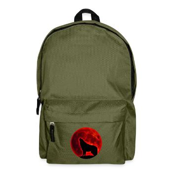 Wolf Vollmond - Rucksack - Olivgrün - Vorne
