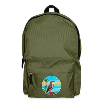 Kuckuck Aquarell Cartoon Kawaii Clipart Tier - Rucksack - Olivgrün - Vorne