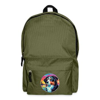Karpaten-Schäferhund-Rasse Bunte Karikatur Wat - Rucksack - Olivgrün - Vorne