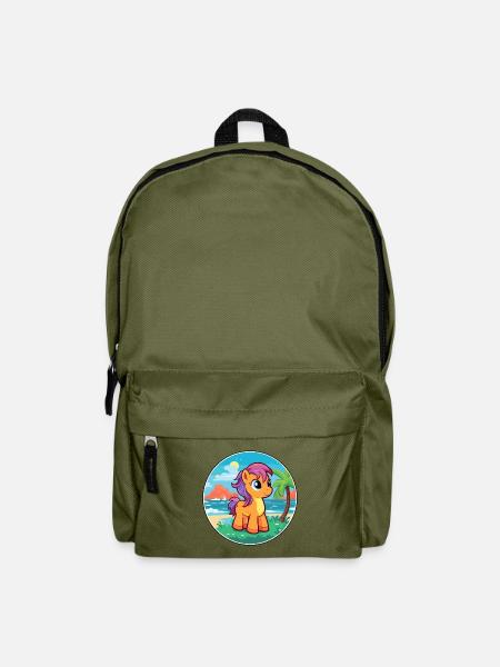 ponny aquarell cartoon kawaii clipart tier - Rucksack - Olivgrün