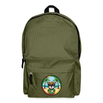 Portuguese Watchdog Breed Cartoon Sunglasses Beach - Backpack - olive green - Front