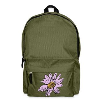 Blume pastell Blume Blumen pastell Blumen flieder - Rucksack - Olivgrün - Vorne