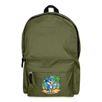 Blue Jay Lustige Cartoon Sommer Strand Sonnenbrille - Rucksack - Olivgrün - Vorne