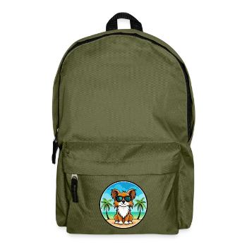 Englische Spielzeug Spaniel Hund Rasse Cartoon Sonnenbrille - Rucksack - Olivgrün - Vorne