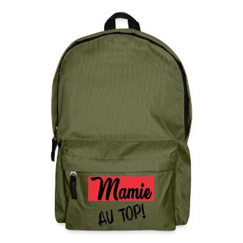 MAMIE. GRAND-MERE. FÊTE DES MÈRES - Sac à dos - vert olive - Devant