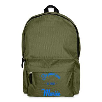 HOCHZEIT. HERZ. PAAR. ICH HABE GERADE GEHEIRATET. Junggesellinnenabschied - Rucksack - Olivgrün - Vorne