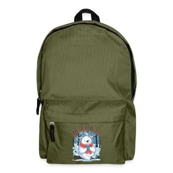 Bear-ly Cold - Backpack - olive green - Front