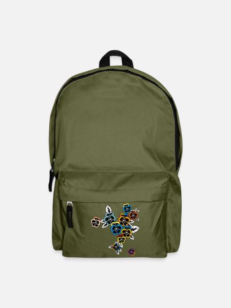 Stiefmütterchen Frühling - Rucksack - Olivgrün