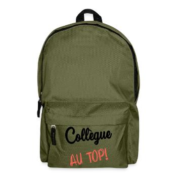 COLLEAGUE. START. EMPLOYMENT. HUMOR. MANAGER. CHIEF - Backpack - olive green - Front