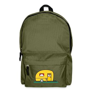 WOHNWAGEN. VAN. VAN. CAMPING CAR. - CAMPING. - ICH WAR HIER. - HUMOR. - Rucksack - Olivgrün - Vorne