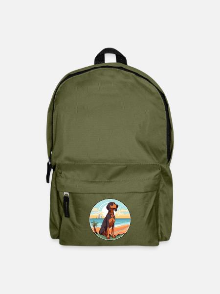 Deutscher Jagdhund Rasse Cartoon Kawaii Clipart Hund - Rucksack - Olivgrün