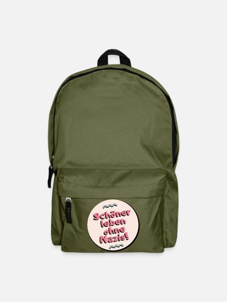 Schoner leben ohne Nazis - Rucksack - Olivgrün
