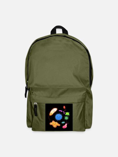 Bakterien Maske Biologe Mikrobiom Biologie - Rucksack - Olivgrün
