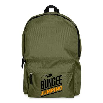  Bungee Jumper Geschenkidee, Bungy Jumps, Bungee - Rucksack - Olivgrün - Vorne