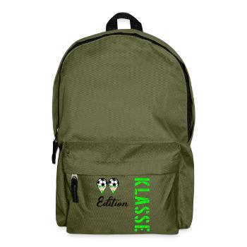 Fußball, Grundschule 2. Klasse - Rucksack - Olivgrün - Vorne