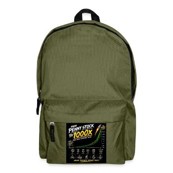 Von Penny Stock zu 1000x - Rucksack - Olivgrün - Vorne
