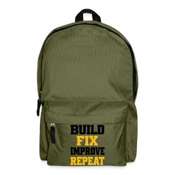 Wiederholen Schablone fett gelb - Rucksack - Olivgrün - Vorne
