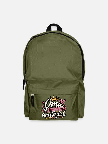 Oma ist einzigartig – Liebevolles Geschenk - Rucksack - Olivgrün