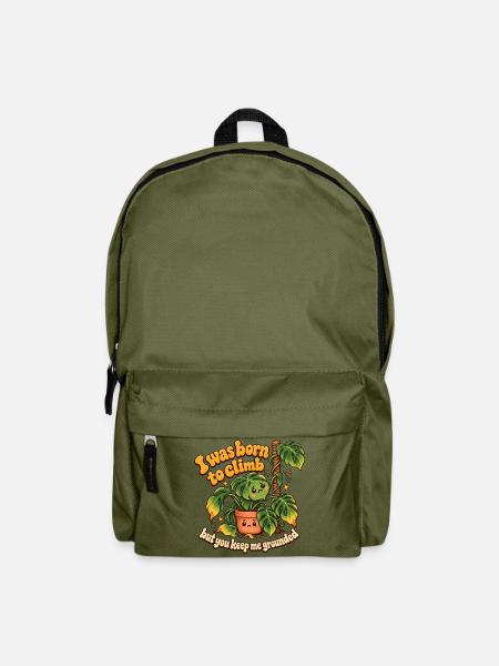 "I was born to climb" - Rucksack - Olivgrün