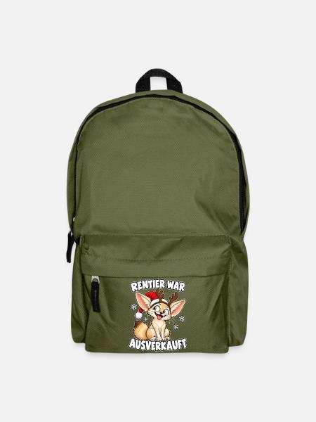 Rentier war Ausverkauft Fuchs - Rucksack - Olivgrün