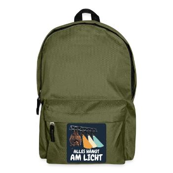 Alles hängt am Licht – Lichttechniker - Rucksack - Olivgrün - Vorne