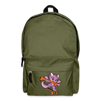 Tiny Wings Big Tricks – Skateboard-Drache - Rucksack - Olivgrün - Vorne