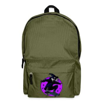 Hexen Skaterin Halloween - Rucksack - Olivgrün - Vorne