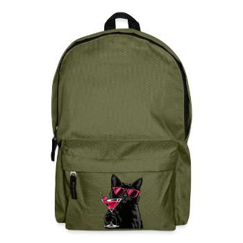 Cocktail Cat With Attitude - Rucksack - Olivgrün - Vorne