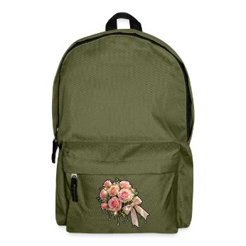 Rose Dew Bow Strauß - Rucksack - Olivgrün - Vorne