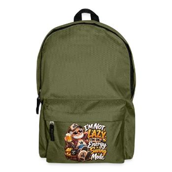 Opa im Energiesparmodus - Rucksack - Olivgrün - Vorne